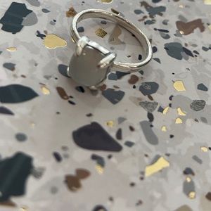 TIFFANY RING MILKY QUARTZ 6/6.5